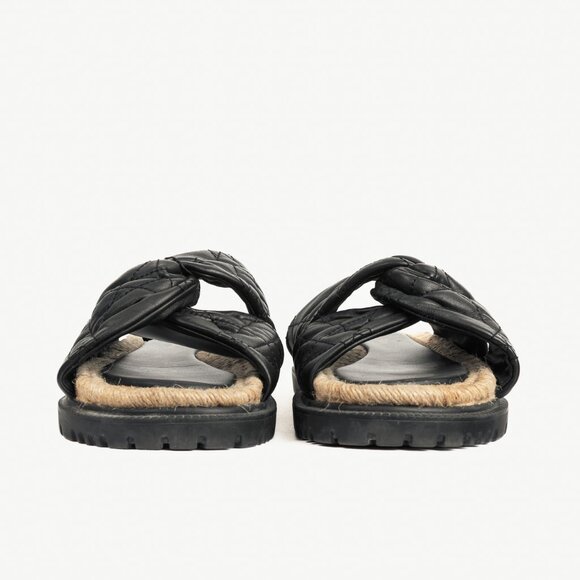 Christian Dior DTwist Black Cannage Quilted Slide Sandals - Picture 3 of 11